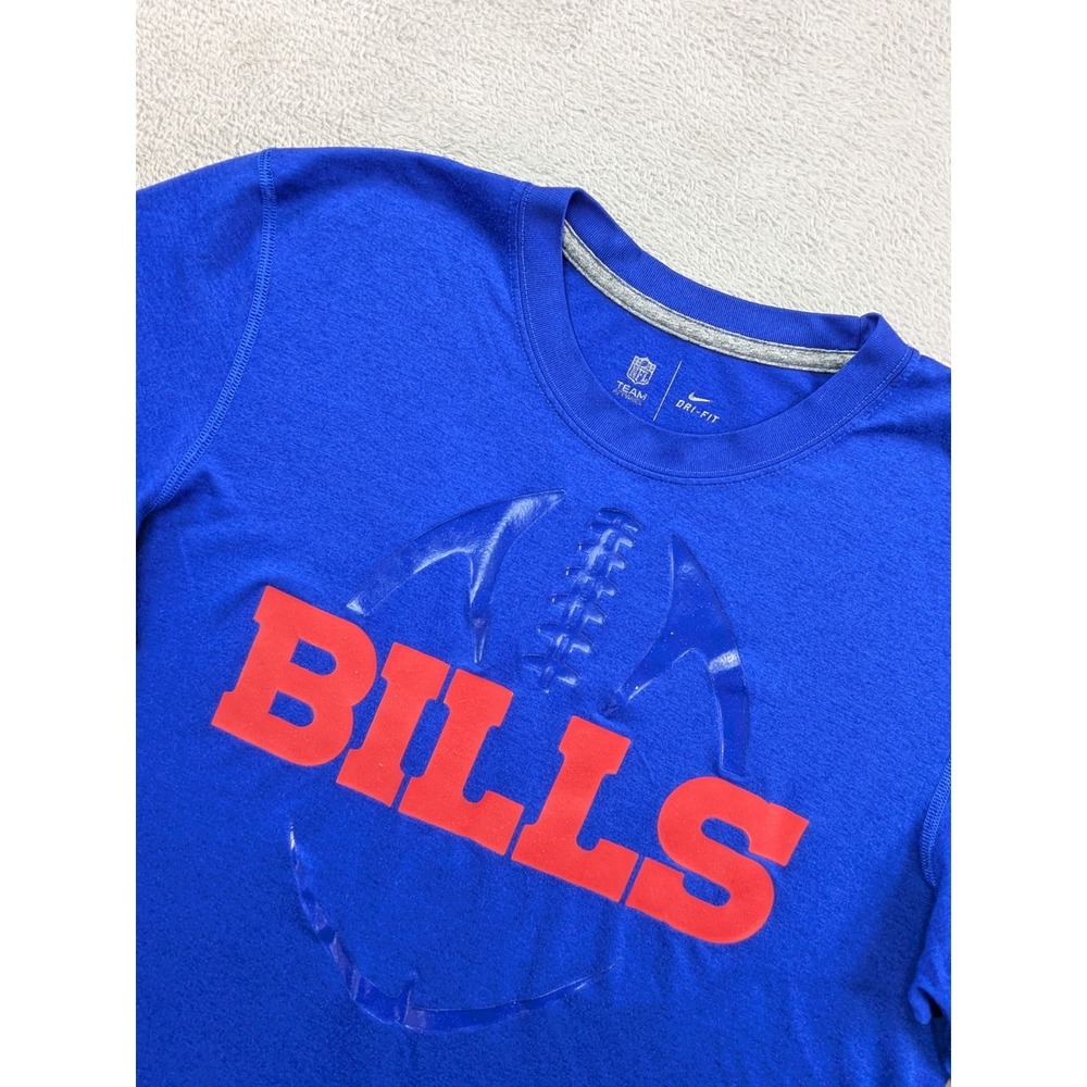 Nike NFL Buffalo Bills Dri-FIT T-Shirt Mens Medium Blue Red Graphic Tee
